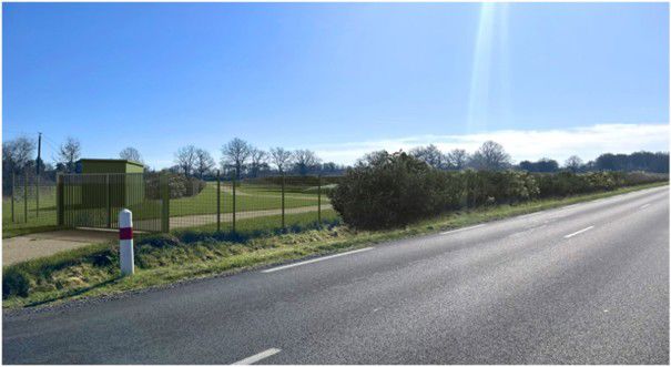 Photomontage de la centrale après mesures paysagères.
