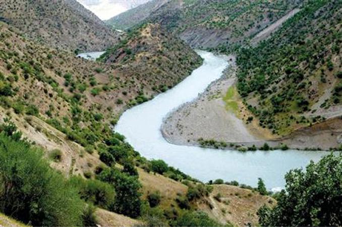 River running along landscape